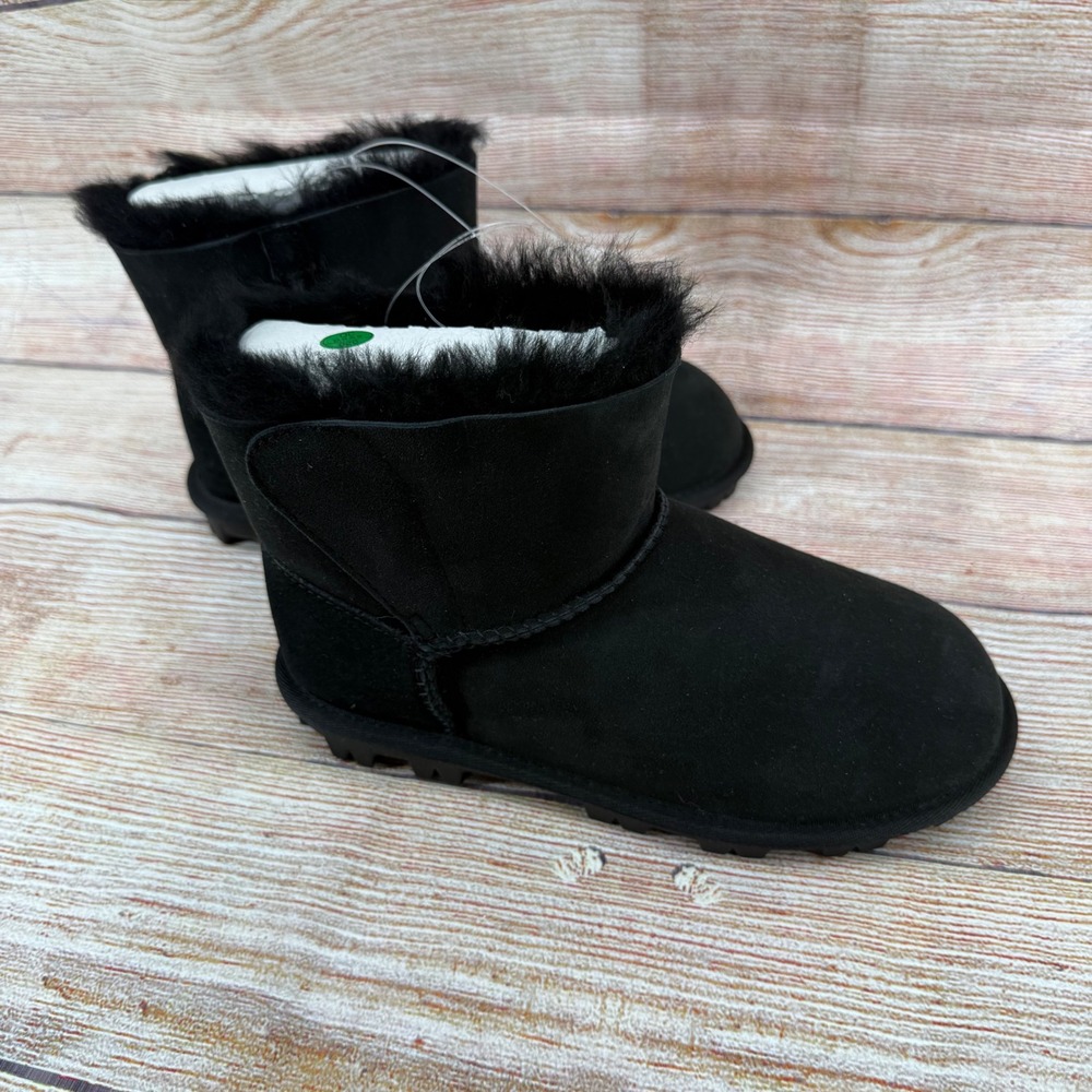 Kirkland Signature‎ Kids Black Shearling Suede Ankle Boots US 2 7771011 NEW